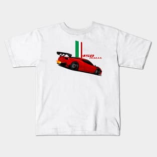 Ferrari 458 Italia red Italian Stripes Kids T-Shirt